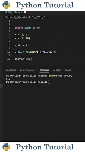 Linear Interpolation In Numpy | Python Tutorial