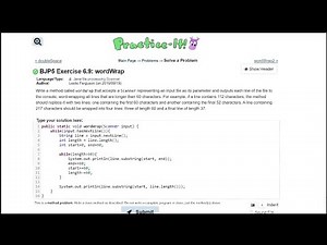 Java Practice It || 6.9 wordWrap || file processing, scanner, while loop, .subString(), Strings