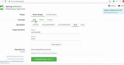 Create Spring Boot Project With Spring Initializer