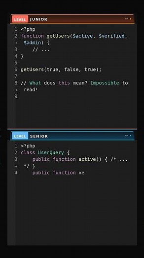 Boolean-Parameters-true-false-vs-Named-Methods #phptutorial