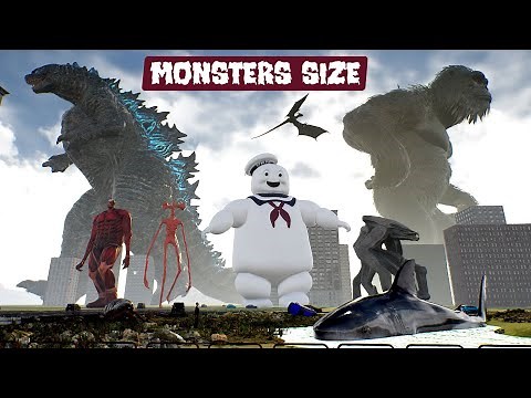 Monsters size comparison in real world 3D | How monster look in first person view