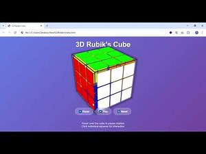 Build a 3D Rubik's Cube with HTML, CSS & JavaScript | Step-by-Step Tutorial for Beginners