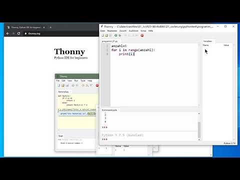 Python mit Thonny programmieren