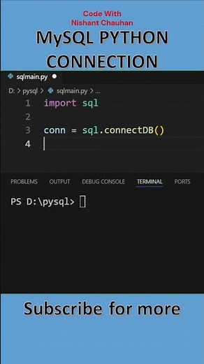 Python DataBase connectivity using SQL Server #coding #sql #python