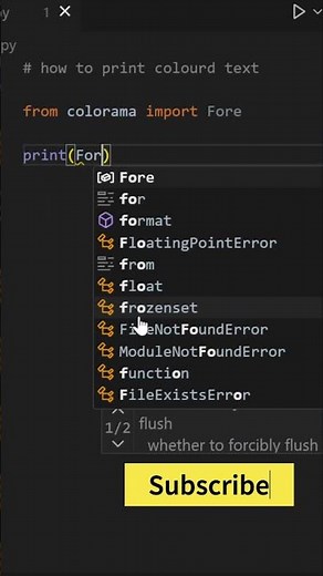Print coloured text in Python #python #shorts