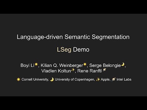 Language-driven Semantic Segmentation (LSeg)
