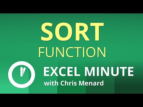 Excel SORT Function | Excel One Minute Functions Explained