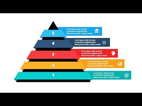 Create Pyramid design with 5-option slide in PowerPoint