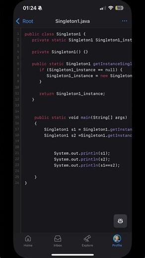 Singleton Design Pattern in JAVA