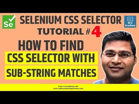 Selenium CSS Selector #4 - CSS Selector Substring Matching