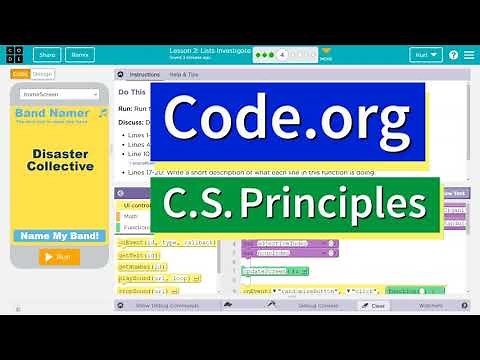 Code.org Lesson 2.2 Lists Investigate | Tutorial with Answers | Unit 6 C.S. Principles