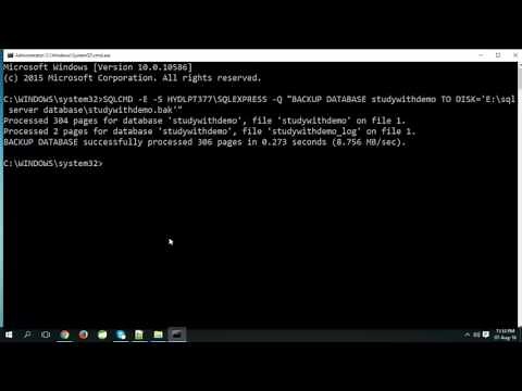 SQL Server Database Backup and Restore using Command Prompt