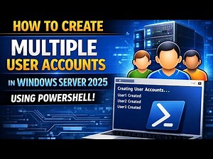 Create 100+ User Accounts in Windows Server 2025 in Minutes (PowerShell 2026)