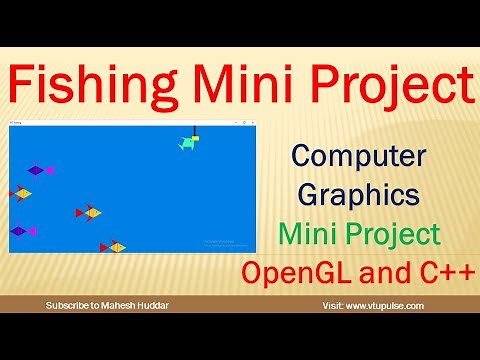 Fishing OpenGL Computer Graphics Mini Project Demonstration and Source Code by Mahesh Huddar