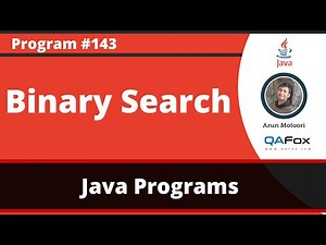 Java program implementing Binary Search