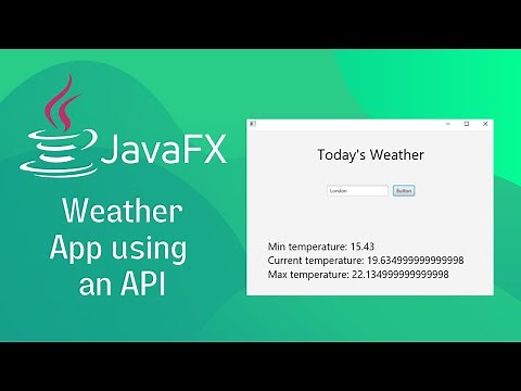 JavaFX and Scene Builder - Weather App using an API