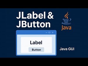 Java GUI : How to Use JLabel and JButton in Java Swing | #4