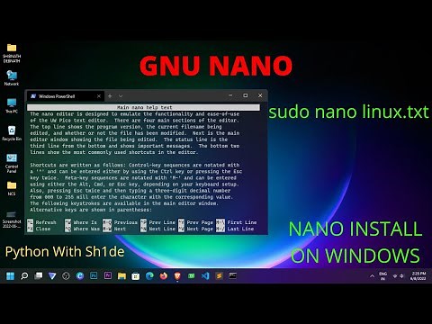 How to Install Nano Editor in Windows 7/8/10/11 | Command Line Text Editor