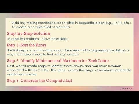 Sort a String Array and Add Missing Numbers in Java