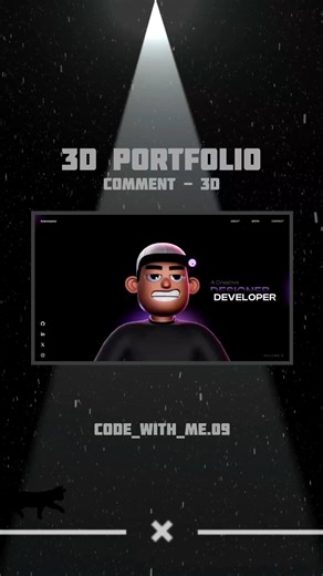 Create a 3D Developer Portfolio Website using HTML, CSS & JavaScript 🚀
