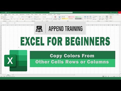Copy Colors From Other Cells Rows or Columns in Microsoft Excel