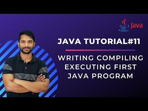 Writing Compiling Executing First Java Program - In Hindi