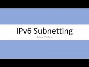 Simple and Easy IPv6 Subnetting