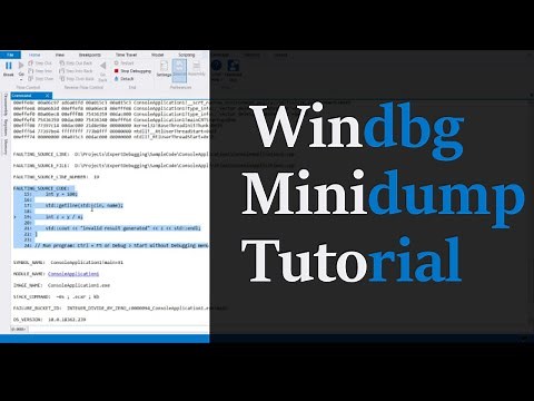 Windbg minidump basic tutorial - Extended