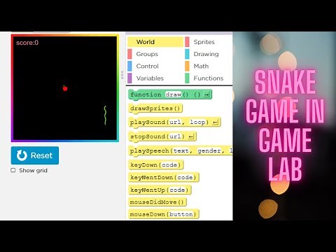 How to create Snake game in gamelab in code.org.