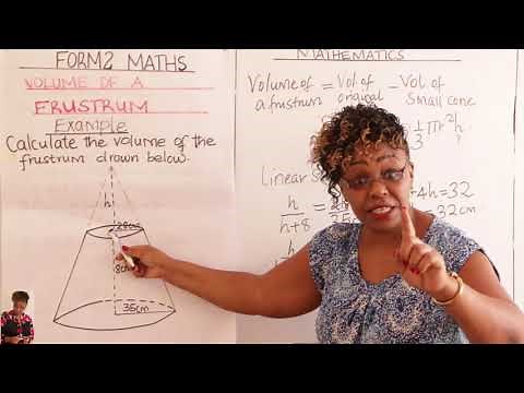 Form 2 Maths .Volume of a Frustum