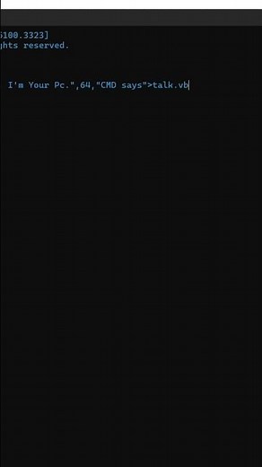 Make Your PC Talk with a Simple CMD Trick! VBScript Fun