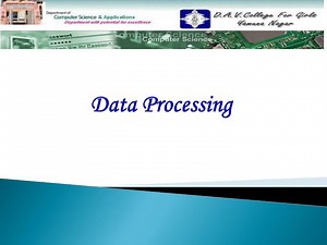 Data Processing - SlideServe