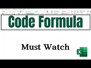 Code Formula in Excel - Beginner Guide