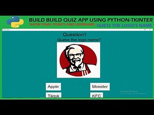 Build a quiz app using python-tkinter