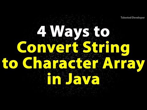 Java Program to Convert String to Character Array