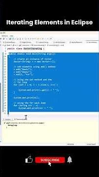 Java Vector – Iterating Elements in Eclipse | Java Collections Tutorial