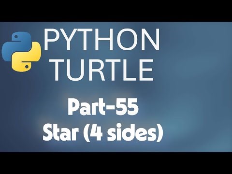 Python Turtle Tutorial | Draw a 4-Sided Star | Python for Beginners