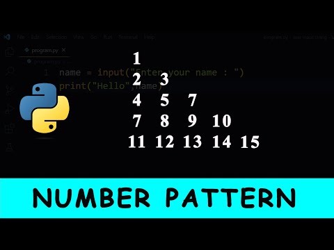 Python Program To Print Number Pattern in Right Triangle Shape | 08