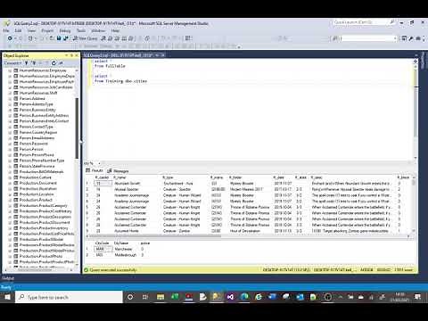 MS SQL tutorial covering working with multiple databases. Including schema introduction and USE.