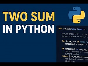Solve the Two Sum Problem in Python 🧠 (LeetCode Explained!)