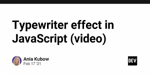 Typewriter effect in JavaScript (video)