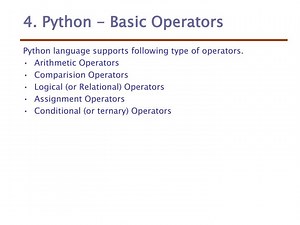 4. Python - Basic Operators - SlideServe