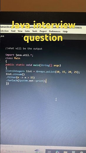 What Will Be the Output? 🤔 | Java 8 Stream API Filter | Java Interview Question #javainterview
