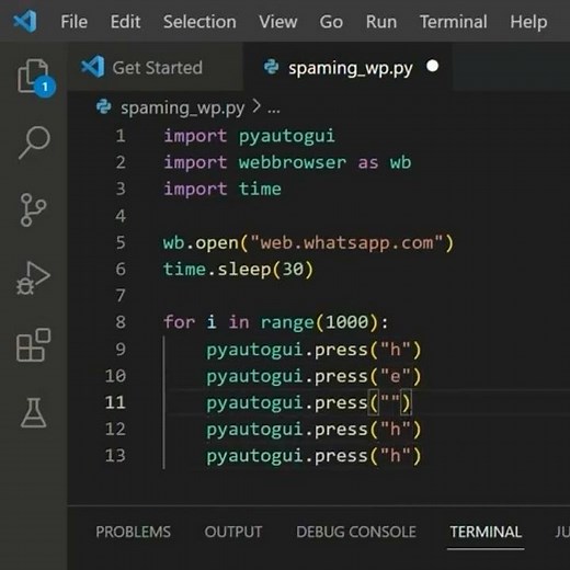 WhatsApp spam bot with python | spamming code | prank your friends | AJ | #shorts