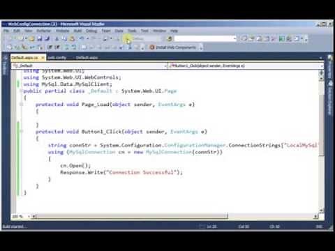 MySQL: Taking Connection String From Web.config File in Asp.Net