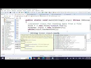 Reading Input from a File using Scanner Class