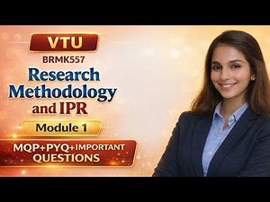 Research Methodology and IPR|BRMK557| Module 1 | PYQ| MQP| important questions| VTU | edu yodha| rmi