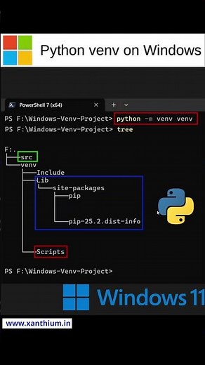 How a Python VENV (virtual Environment) is structured on Windows 11 OS #virtualenvironments #coding