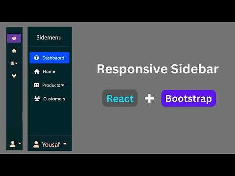 Sidebar using React JS and Bootstrap 5 | Side Menu in React and Bootstrap