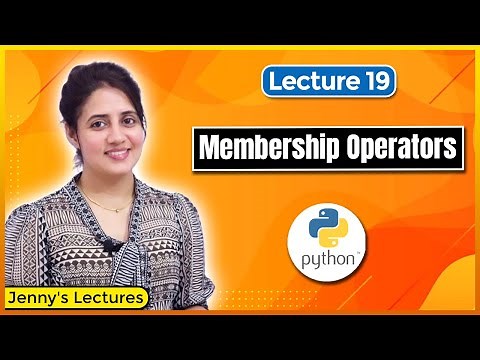 Membership Operators in Python | Python Tutorials for Beginners #lec19